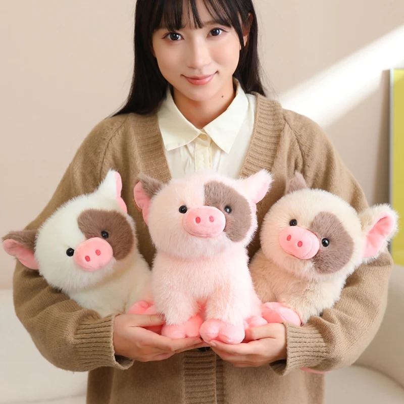 

Simulation Cute 3 Color Piggy Plush Pillow Toy Cartoon Stuffed Animal Pig Plushi Cushion Doll Anime Soft Kids Toys Home Decor