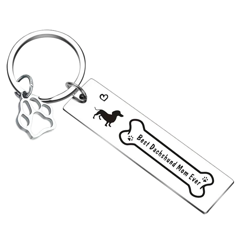 Dachshund Mom Keychain Best Dachshund Mom Ever Key Rings Dachshund Lover Gifts Dachshunds Dog Owner Gift