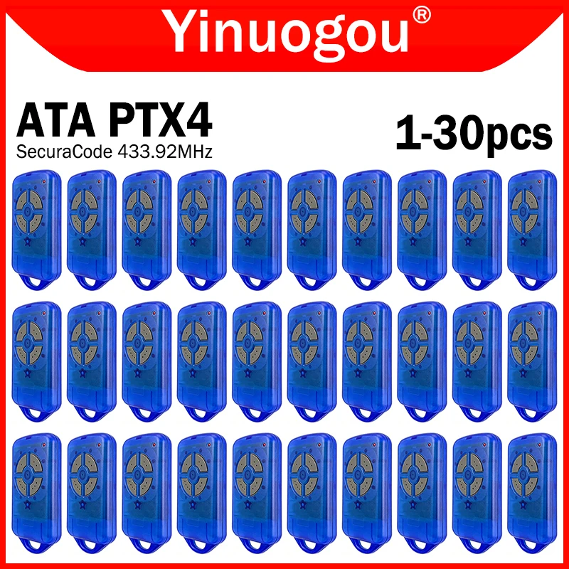 

ATA PTX4 Herculift SecuraCode Пульт дистанционного управления для гаражных ворот / Открыватель гаражных ворот 433.92 МГц с плавающим кодом