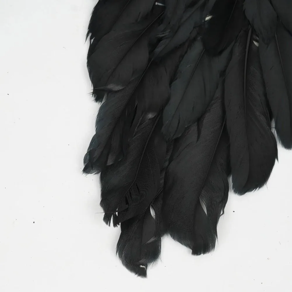 New White Feather Wings Black Party Props Cosplay Little Wings Handmade Angel Wings Adult