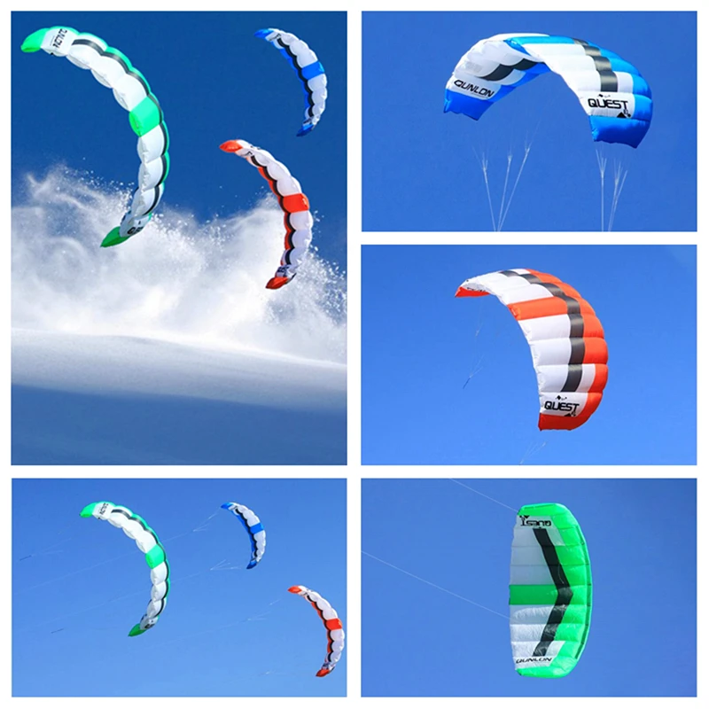 Kostenloser Versand Dual Line Power Kite Parafoil Kiteboard Kitesurfausrüstung Drachen für Erwachsene Professionelle Drachen Fallschirmdrachen