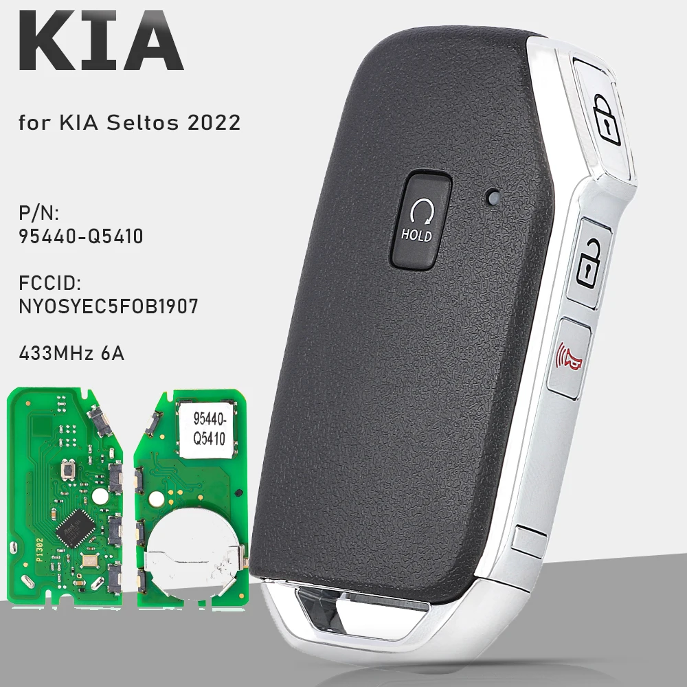 

KEYECU P/N: 95440-Q5410, FCCID: NYOSYEC5FOB1907 Умный дистанционный брелок 433 МГц 6A для KIA Seltos 2022