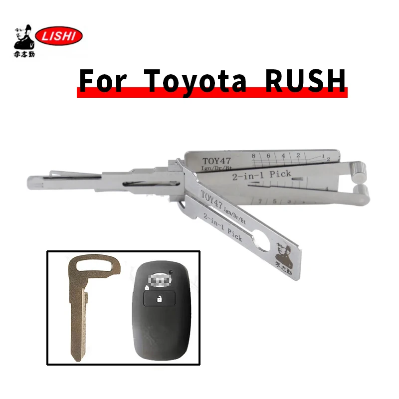New Arrived TOY47 Lishi 2 in 1 For Toyota RUSH Lock Pick Tool Auto Door Open tool Locksmiths Tool