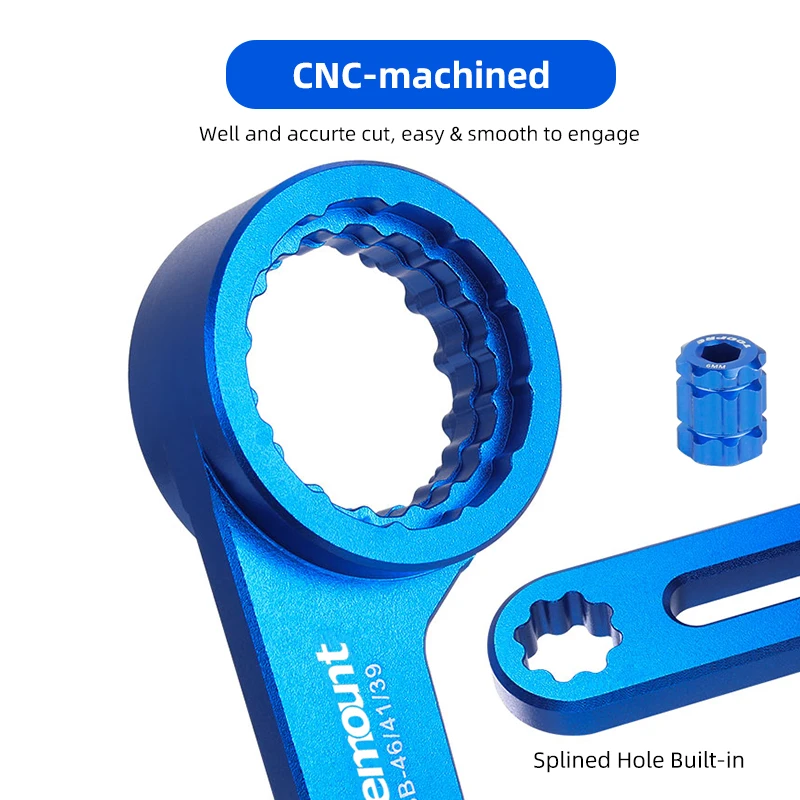 Extractor de soporte inferior de bicicleta 6 en 1, llave inglesa de aleación de aluminio 12/16, muesca, taza de rodamiento BB, herramienta de instalación para Shimano Sram