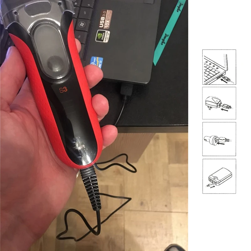 USB شاحن ل براون 5676 5713 5720 5724 5729 5730 5732 5733 5734 5735 5736 5738 5739 الكهربائية شفرات الحلاقة محول شاحن