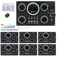 5 Gauge Set Switch Panel 3K Tachometer 4 Button Panel Light Toggle Gauge for Car Marine Boat with Backlight 8-16v/16-32v Volt