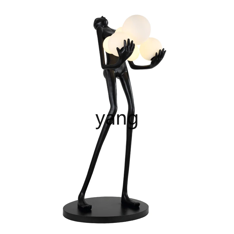 Yjq Body Sculpture Floor Lamp Atmosphere Lamp in the Living Room Creative Ball Modern Hotel Sales Office Floor Lamp