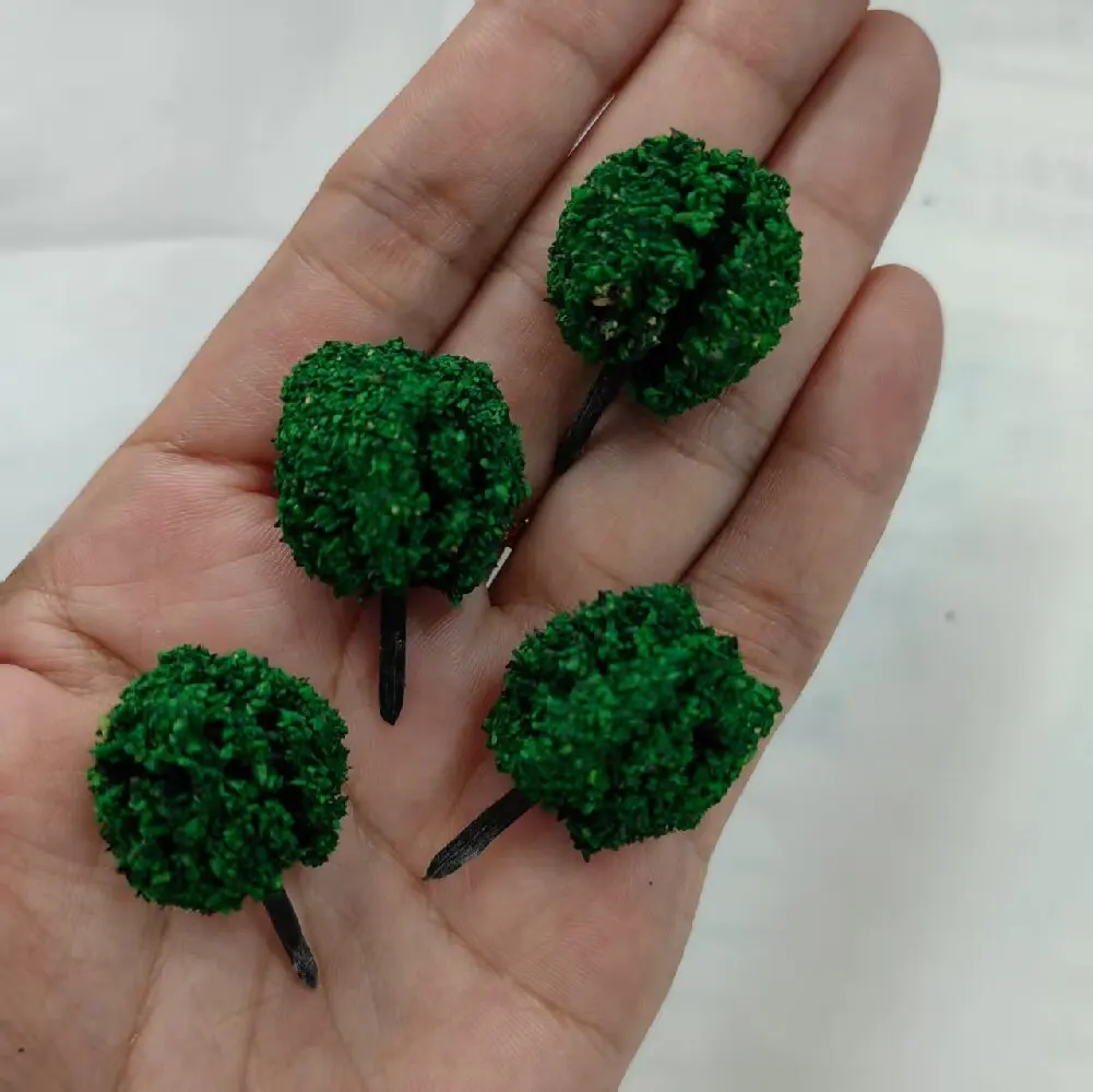 Plantas de bolas de arbusto de árboles en miniatura de 3,5 cm para diseño de tren ferroviario/militar/fabricación de modelos DIY/paisaje de mesa/Diorama 10 unids/lote