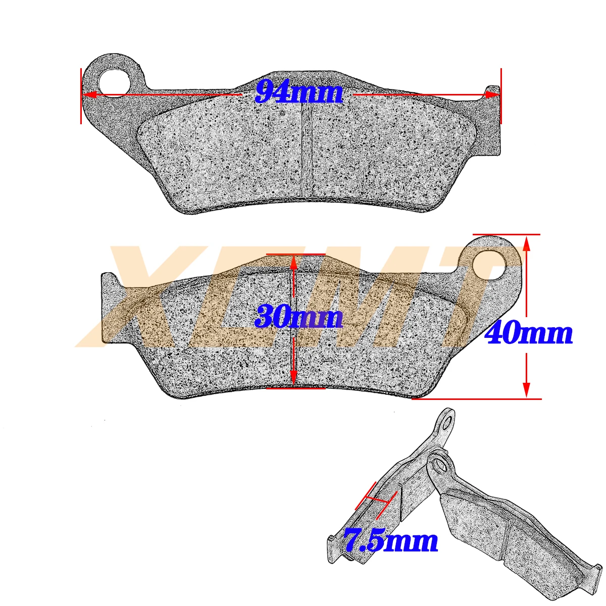 Off-Road Motorcycle For GASGAS EC 250 300 350 MC 85 125 250 350 450 2021-2023 Front and Rear Copper Based Sintered Brake Pads