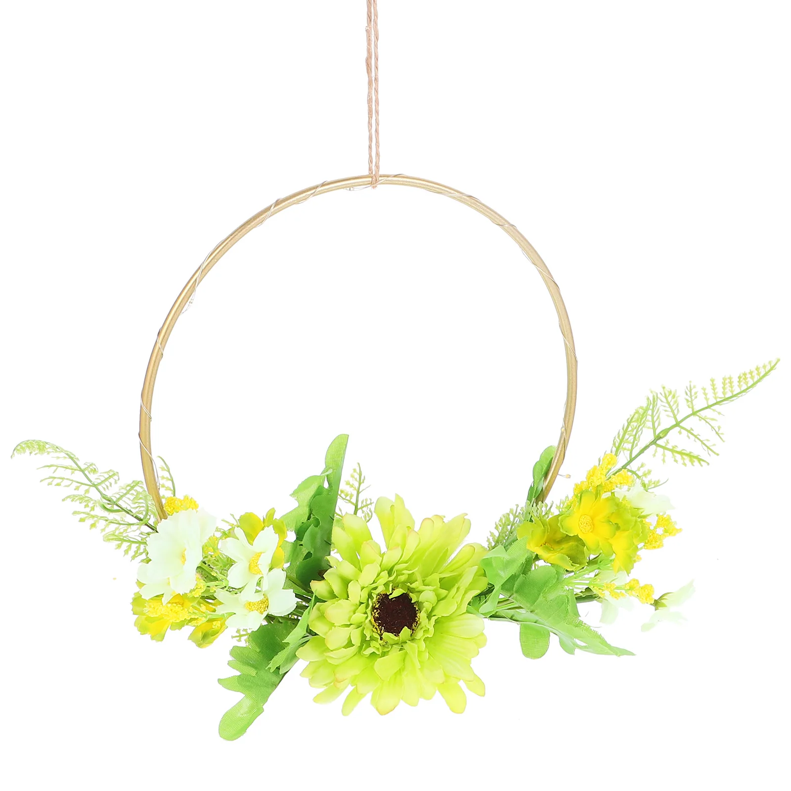 

Bamboo Ring Lamp Flower Pendant Hanging Decor Simulation Ribbon Lamp for Home Bedroom Restaurant Decoration Lightweight Durable