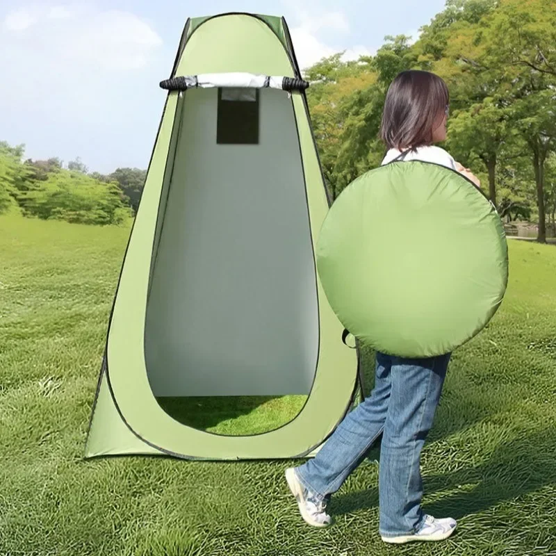 

Convenient Outdoor Shower Tent Portable Folding Stable Single Sunshade Toilet Camping Tent Simple Bathing Camping Equipment