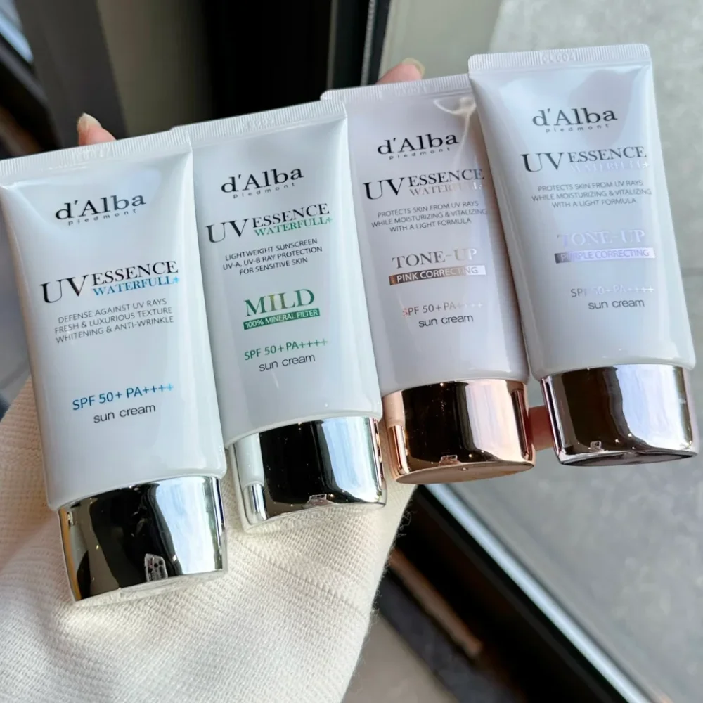 D'Alba SPF50+ Calmante PA++++ Protector solar Trufa blanca Spray aromático Suero Niebla inicial Hidratante facial Cuidado ligero de la piel