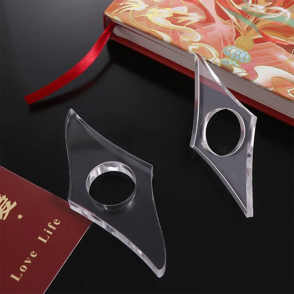 Book Accessories Acrylic Thumb Book Support Multi-function Spreader Thumb Book Brace Bookmark Smooth Book Page Holders Students
