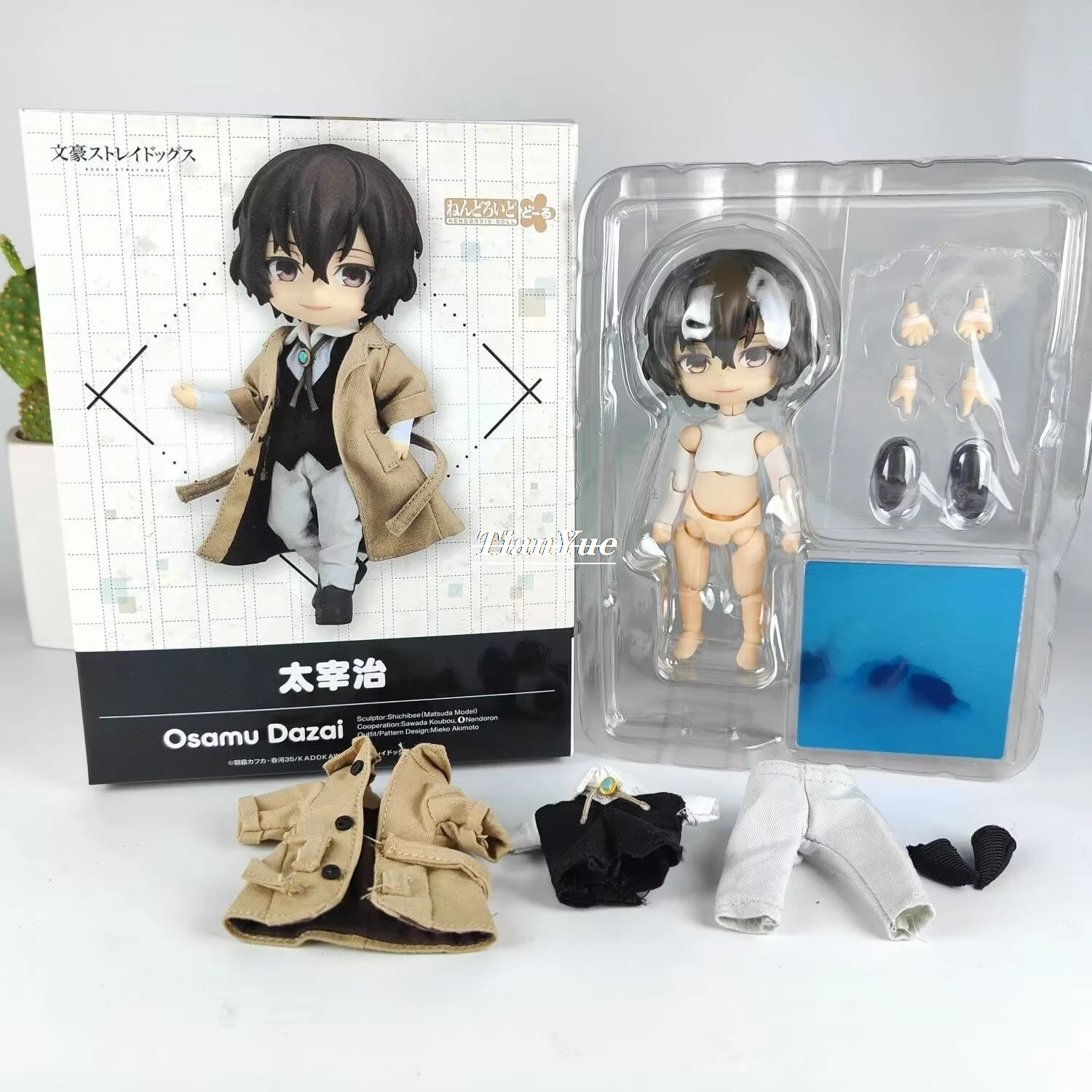 Anime Bungo Stray Dogs Orange Rouge OR Dazai Osamu and Nakahara Chuya Action Figure PVC Collection Boxed toys for Children 10cm