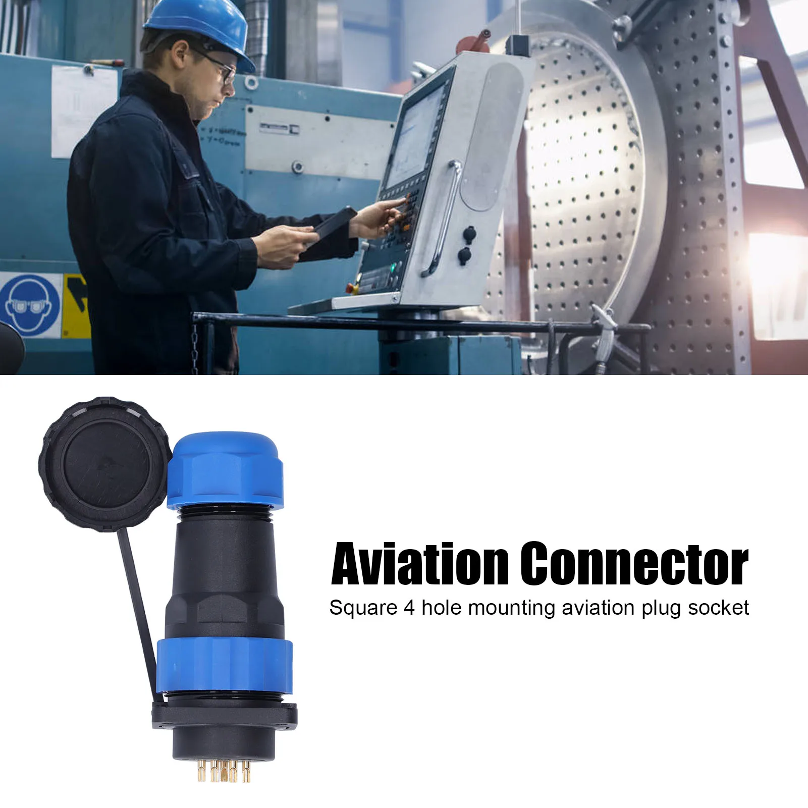 

InIndustrial Connector Adapter Connector Male Female 4 Hole Aviation Plug Socket 380V 10A SP28 Waterproof Aviation Connector