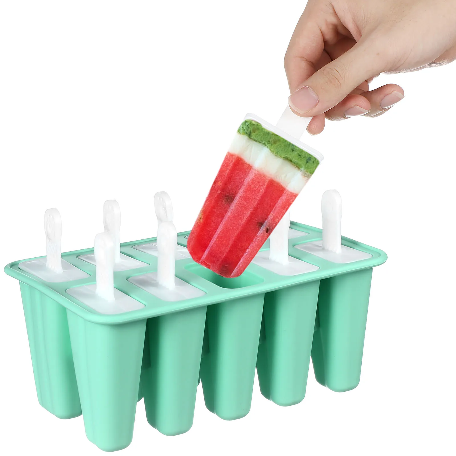 

Ten Grid Ice Cream Mold Summer Popsicle Maker Creative Ice Cube Tray Food Grade Silicone DIY Tool Healthy Family Fun popsicle
