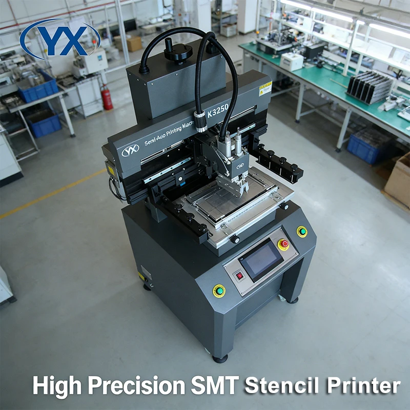 Stock in EU SMT Semi-Automatic Stencil Printer YX3250 LED Production Line PCB Solder Paste Printing Machine