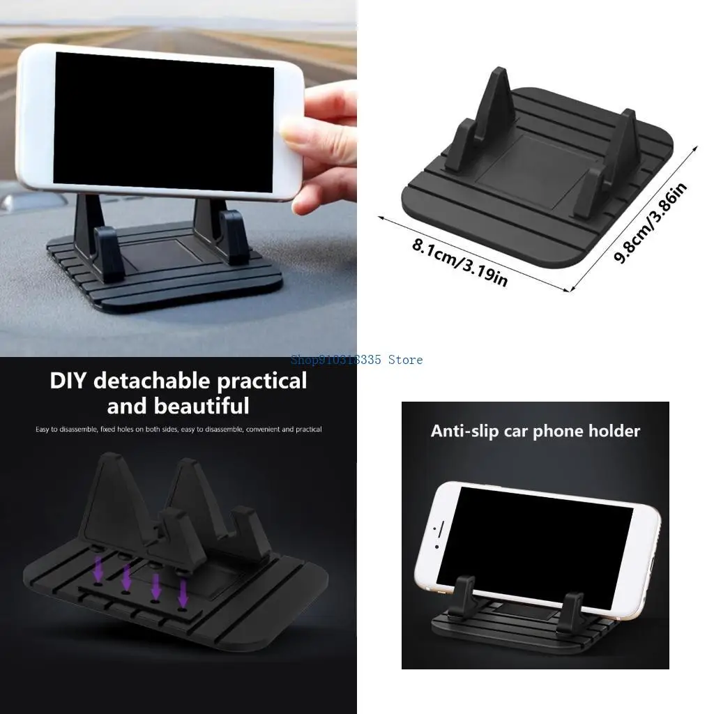 

Silicone Stand Reusable Car Phone Holder Vehicle Dashboard Holder for Cellphone