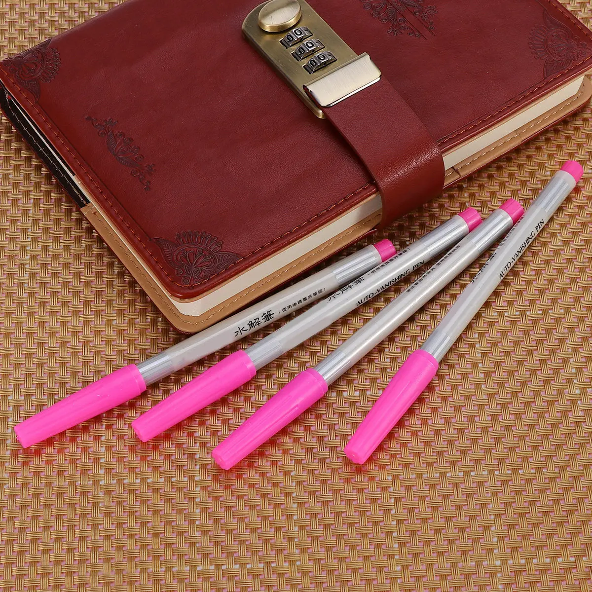 

12pcs Water Soluble Pen For Fabric Auto Vanishing Ink Sewing Quilting Project Easy Removal No Residue Air Erasable Tool
