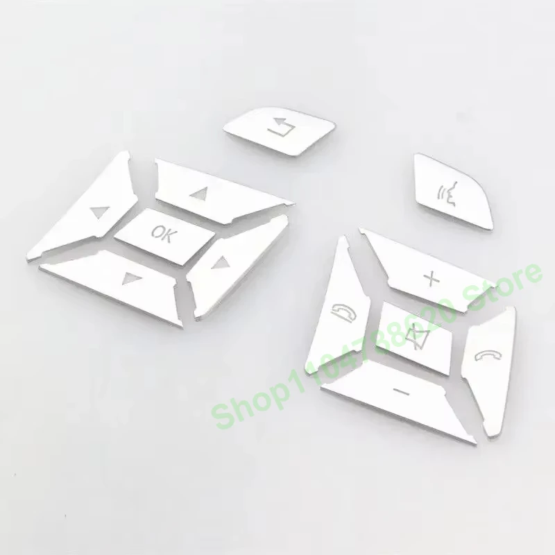 Steering Wheel Button Switch Trim Cover Sticker Decals For For Mercedes-benz B-Class 2012-2014 A C E CLA GLK CLS ML SLK Class