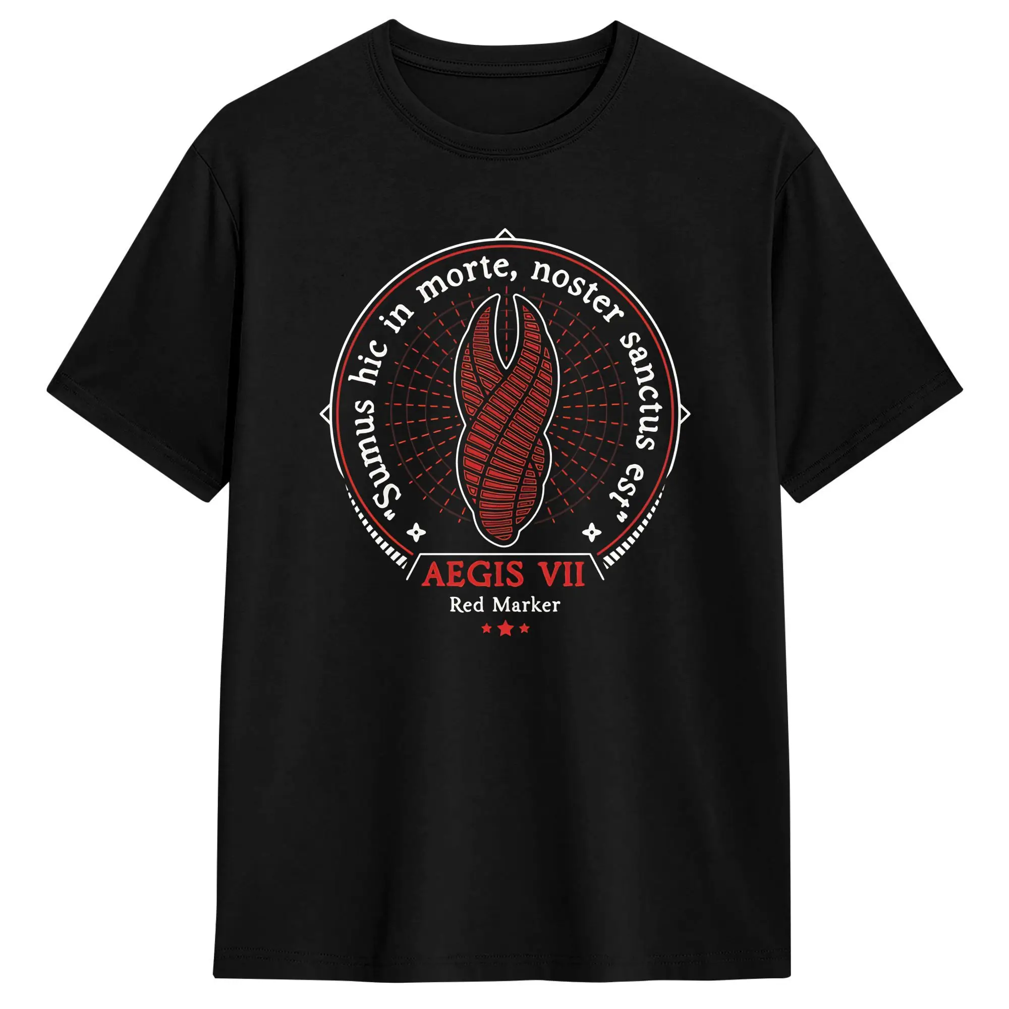 Funny Dead Space Red Marker  T-Shirt Unisex Round Neck Short Sleeve Clothing  100%Cotton Summer Top Tee
