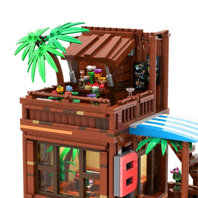 Modular City Model Moc Building Bricks Cocktail Bar And Tire Shop Technology Blocks Gifts Christmas Toys DIY Sets Assembly