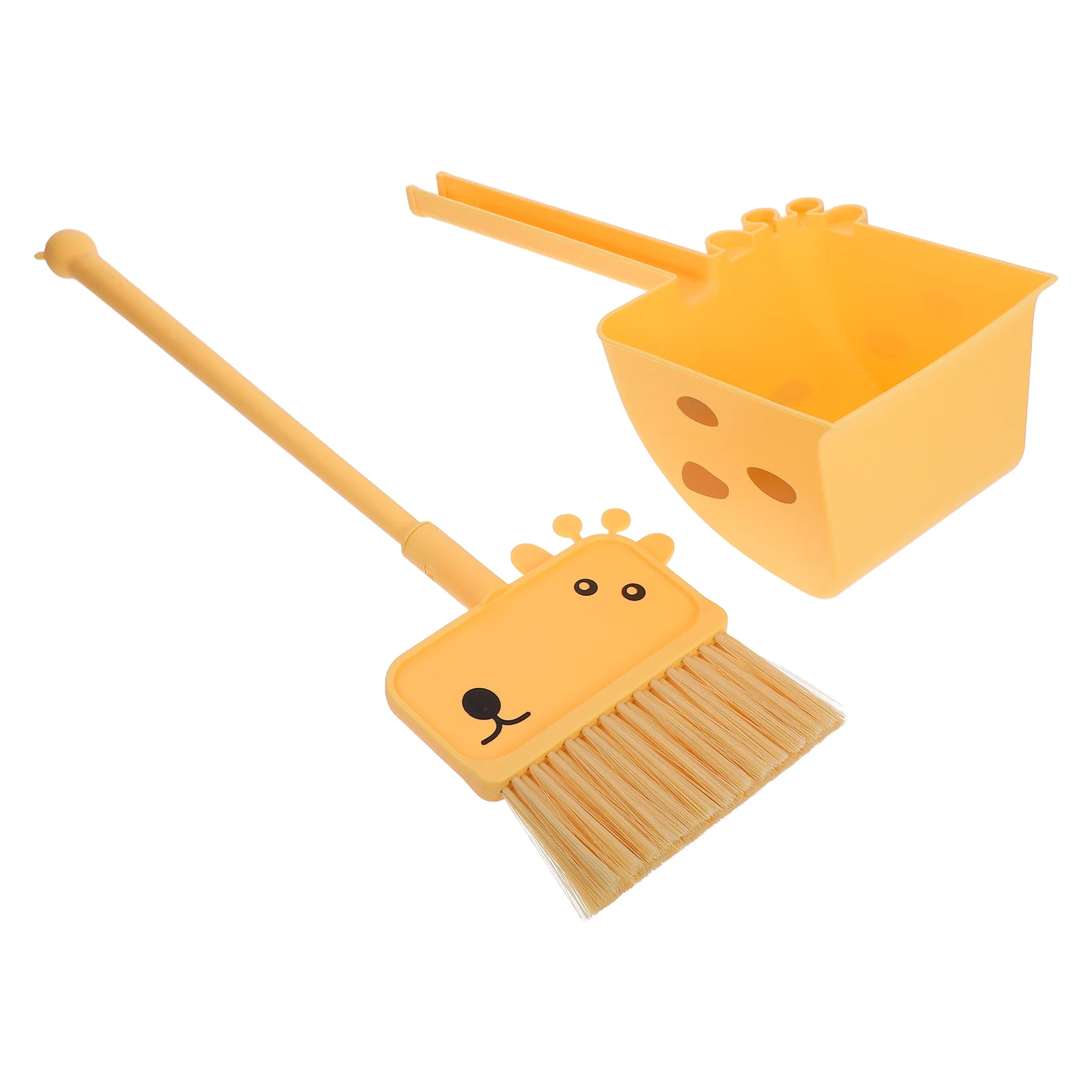 1 conjunto crianças girafa vassoura pá conjunto de limpeza mini pequeno ajudante doméstico para crianças brinquedos educativos suprimentos limpeza