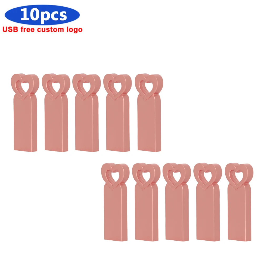 

10PCS/lot Metal USB Flash Pen Drive 4GB 8GB 16G Pendrive 32GB 64G Memory Stick Free Customized LOGO Real Capacity U Disk Cle Usb