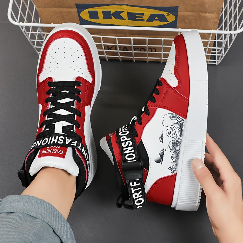 2023 New Anime Shoes Sneakers Men Vulcanized Shoes Fashion Hip Hop Sneakers for Men High Top Casual Shoes Basketball Shoes