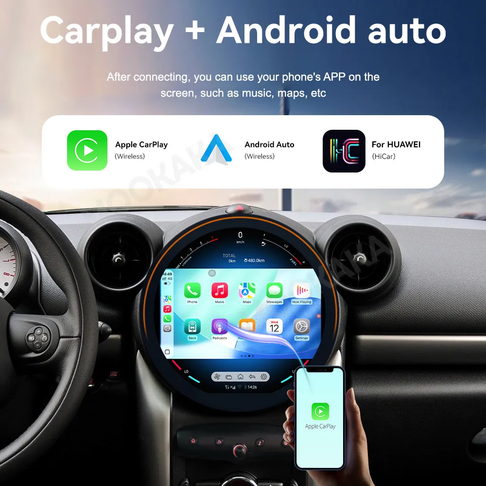 For MINI COUNTRYMAN R60 2011-2016 Android Car Radio Multimedia Video Wireless Carplay Autoradio Stereo GPS Navigation Head Unit