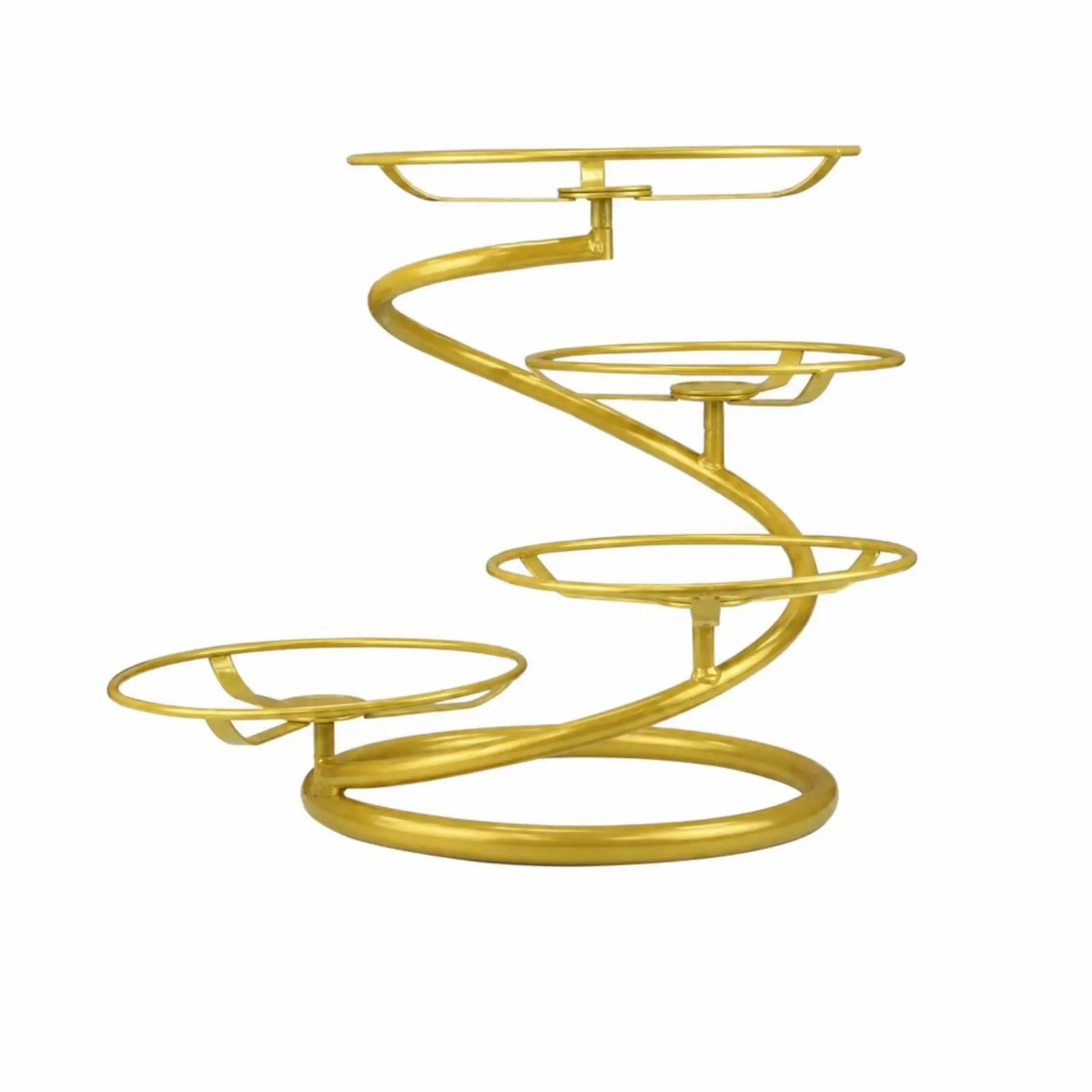 Sturdy Serving Tray Stand Carbon Steel Spiral Tiered Rack for Restaurant Table Appetizer