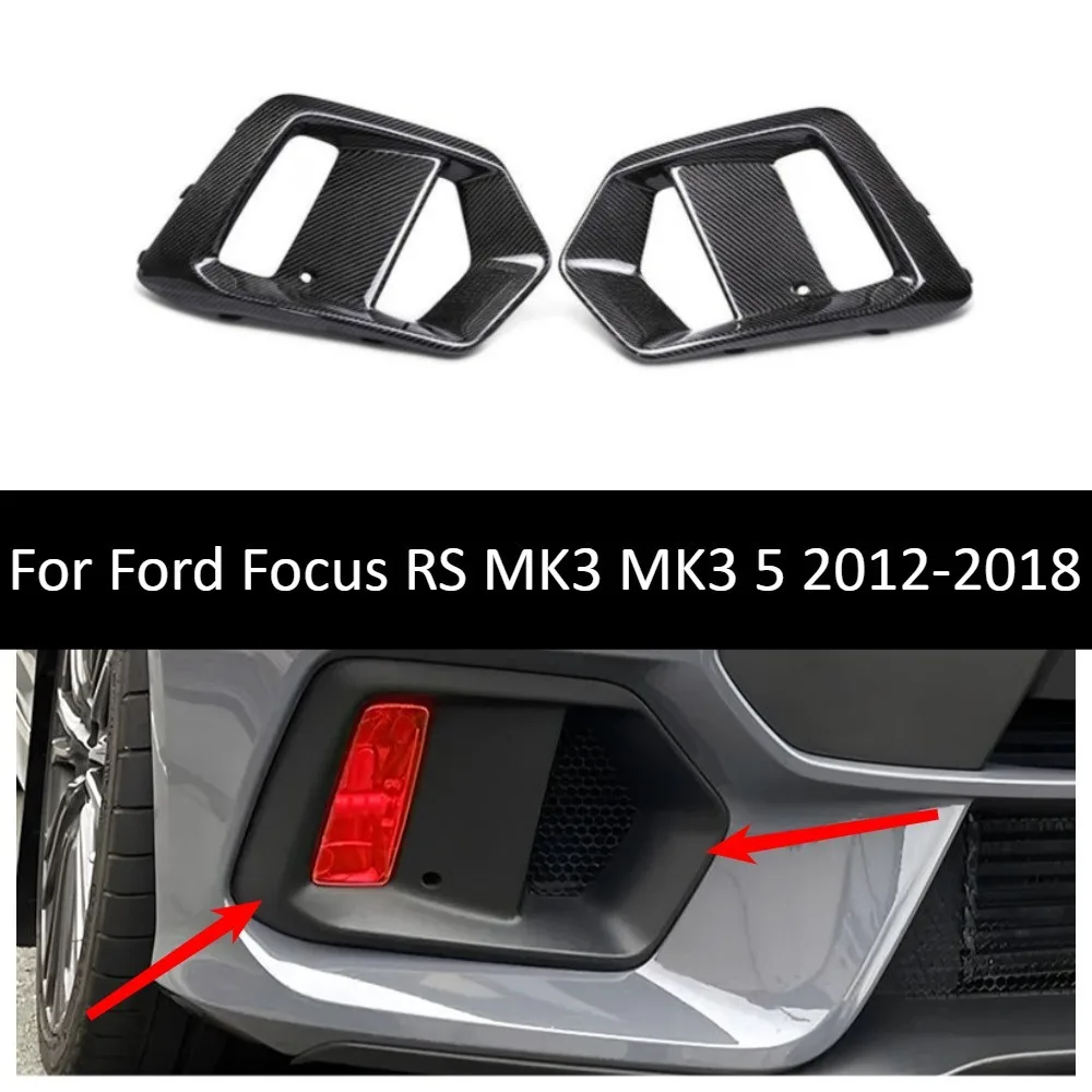 

Front Fog Light Grille Cover For Ford Focus RS MK3 MK3.5 2012-2018 Bumper Lamp Frame Exterior Tuning Accessories Auto Parts Trim
