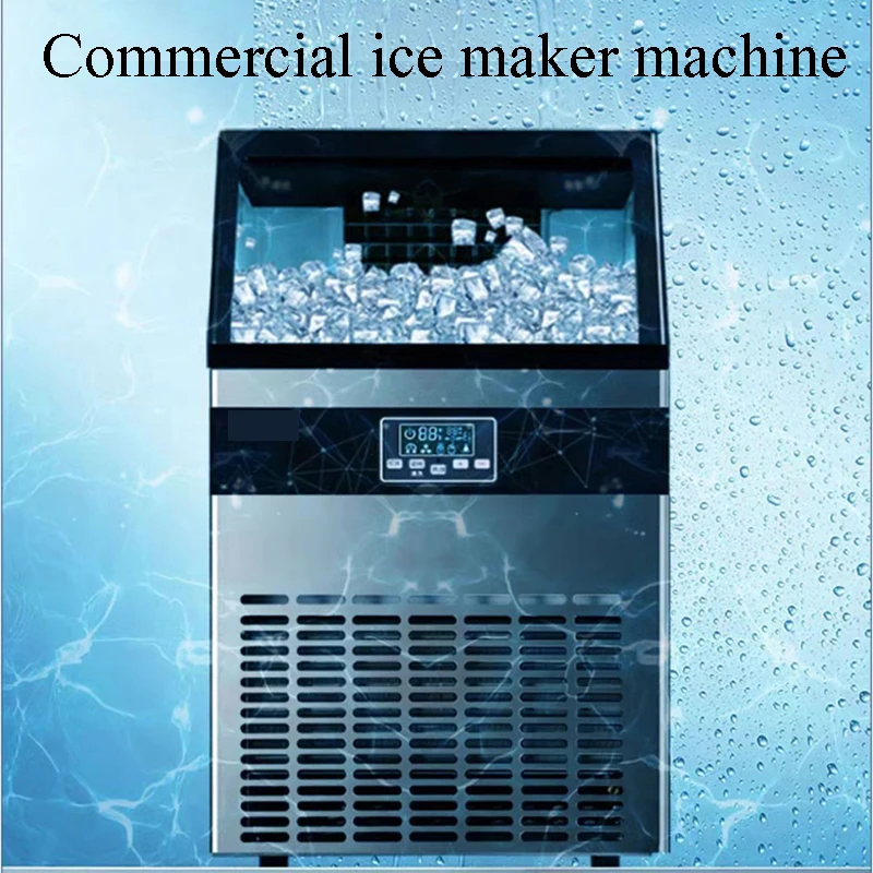 PBOBP Commercial Ice Maker Machine, 90LBS/24H 33LBS Bin, Upgrade Stainless Steel Commercial Ice Machine for Home Bar