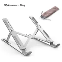Plastic or Aluminum Alloy N3 Laptop Stand Riser 6-Angle Adjustable Desk Holder Elevator Mount for Universal Notebook Computer