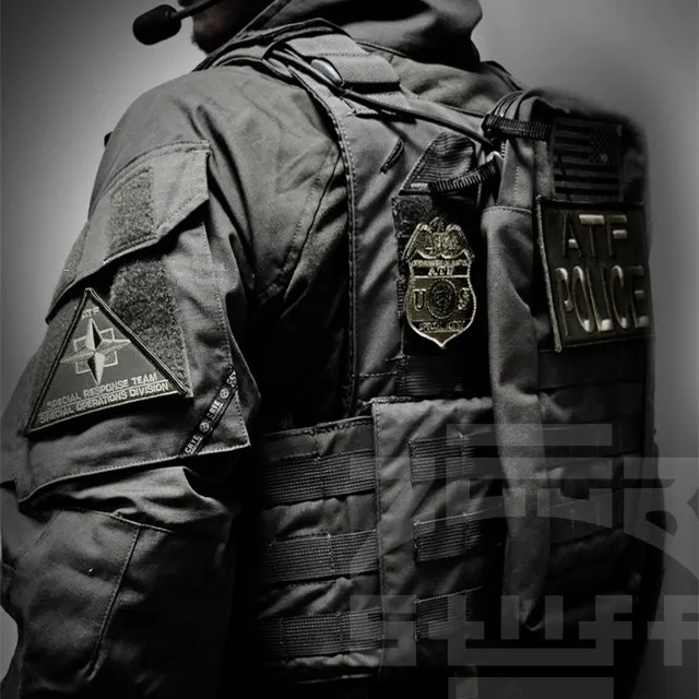 ATF SRT Alcohol and Firearms Emergency Response Team RG Color Series Nylon Fastening Badge view 4