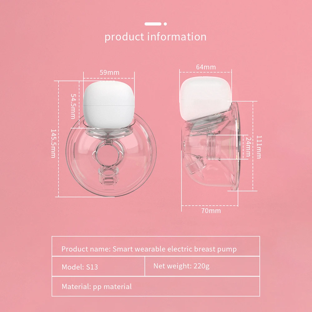 Remote Control Portable Electric Breast Pump USB Chargable Silent Wearable Hands-Free Portable Milk Milking Machine BPA Free