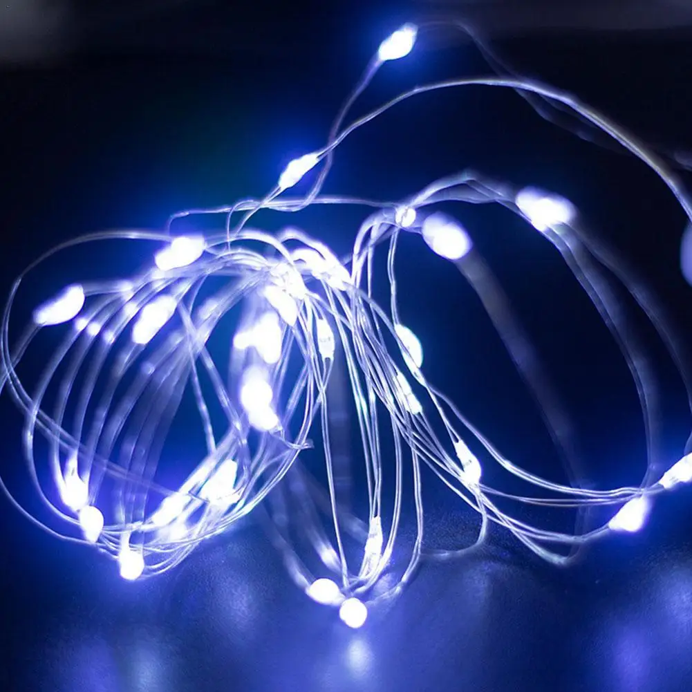 LED String Light Copper Silver Wire Garland Light Waterproof LED Fairy Lights Battery Operated String Lights Wedding Party