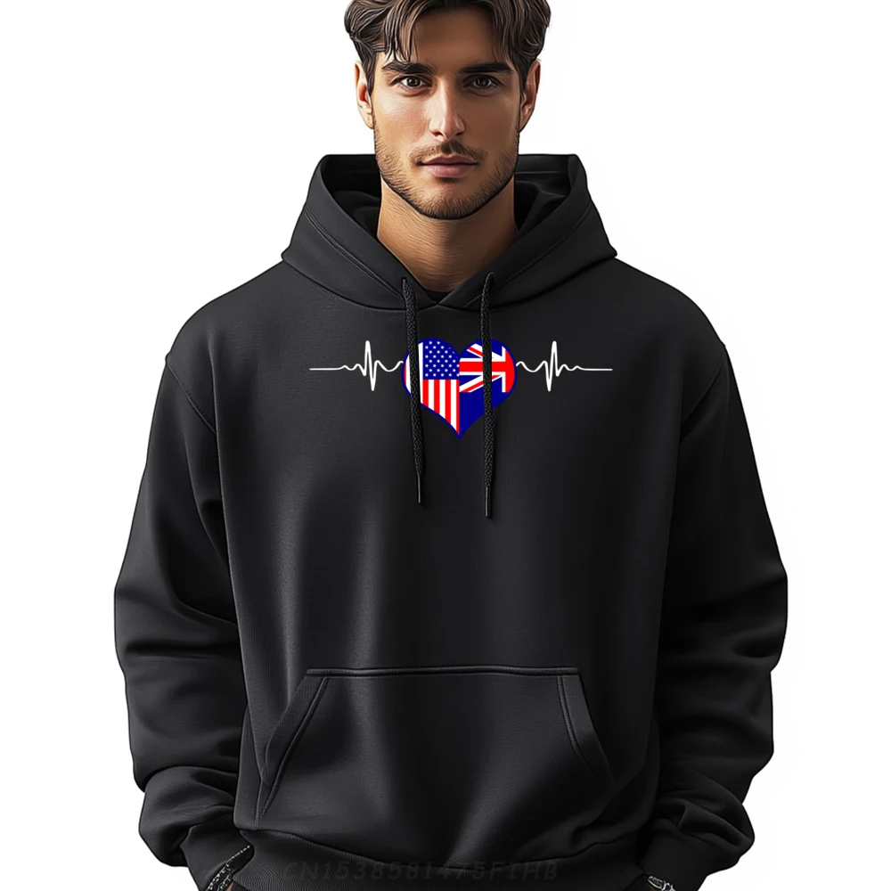 

Dual Citizenship Australia Heartbeat American Citizen Pride 3XL Men Clothing Long Sleeve Tee Party