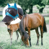 Anti-Mosquito Horse Full Face Protection Anti-Worms Mesh Mask with Nasal Cover Horse Face Mask Horse Riding Equestrian Equipment 5