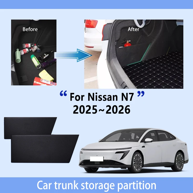 

Car Accessories For Nissan N7 2025~2026 Thickening Trunk Storage Partition Multifunction Storage Auto Interior Parts Organizer