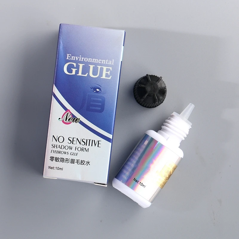10ml Professional Clear Eyebrow Glue Eyebrow Extension Glue Odor Free Non-irritating Strong Keep 30days