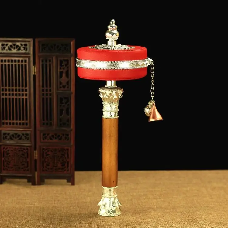 Pure Copper, Red Skin, Hand Cranked Large Silver Magic Tool, Finely Crafted Desktop Ornament with Red Skin and Red Hands