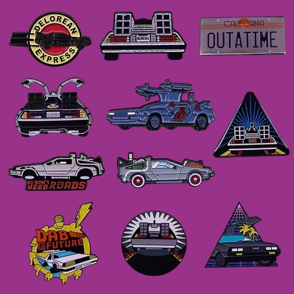 Эмалированная булавка «Назад в будущее» OUTATIME Автомобильный значок DeLorean Научно-фантастический фильм Периферийные ретро ювелирные изделия Рюкзаки Шляпы Декоративные Эмалированная булавка «Назад в будущее» OUTATIME Автомобильный значок DeLorean Научно-фантастический фильм Периферийные ретро ювелирные изделия Рюкзаки Шляпы Декоративные