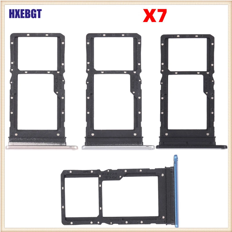 For Honor X7 SIM Card Tray Slot Holder Adapter Socket NM Memory Card Tray Smartphone Repair Parts