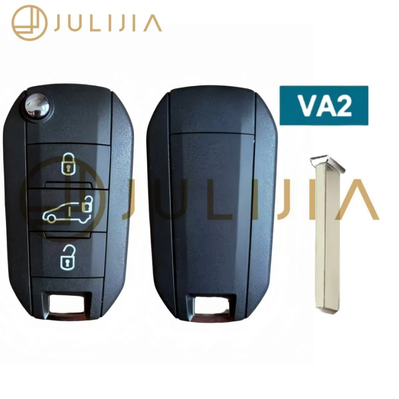 JULIJIA  ID46 PCF7941 Chip 433MHz Flip Car Remote Key For Peugeot 208 2008 301 308 508 5008 Citroen C2 C3 C4-Cactus C-Elysee view 6