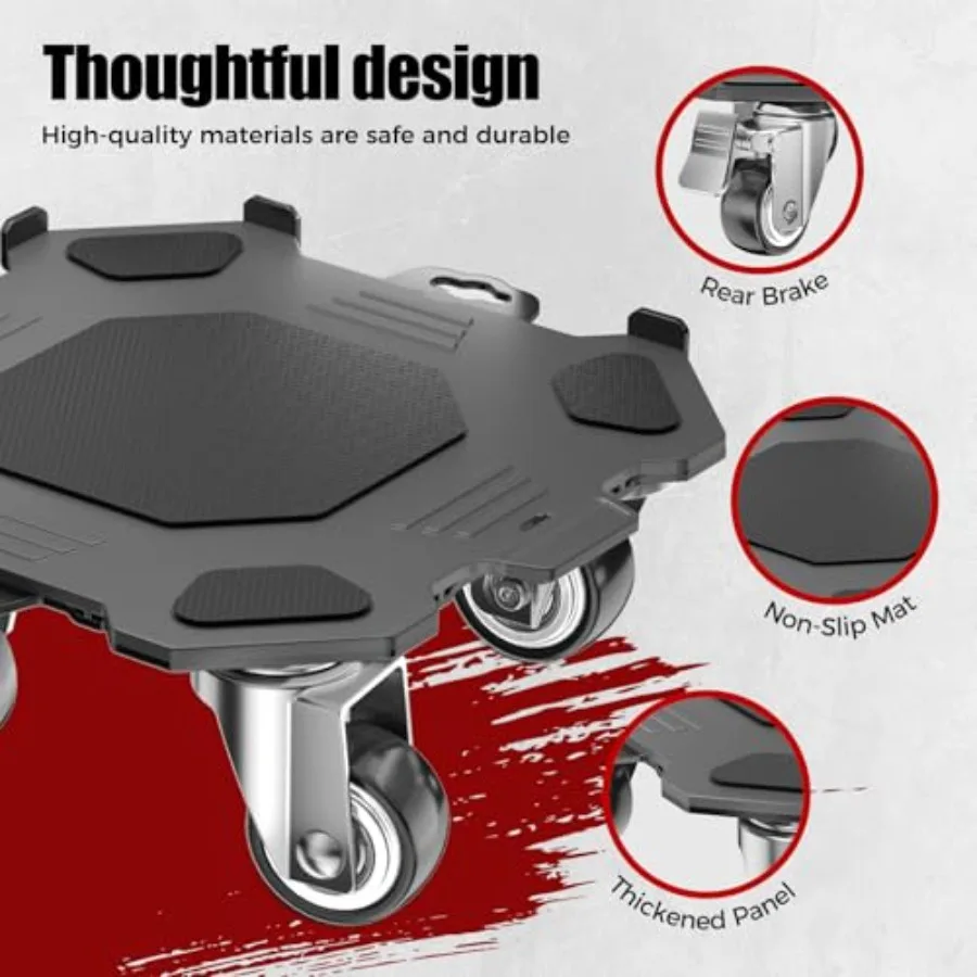 Furniture Dolly and Movers 4-Pack 3000lbs - مزلقات أثاث متشابكة شديدة التحمل مع تصميم بدون خدوش آمنة للخشب الصلب