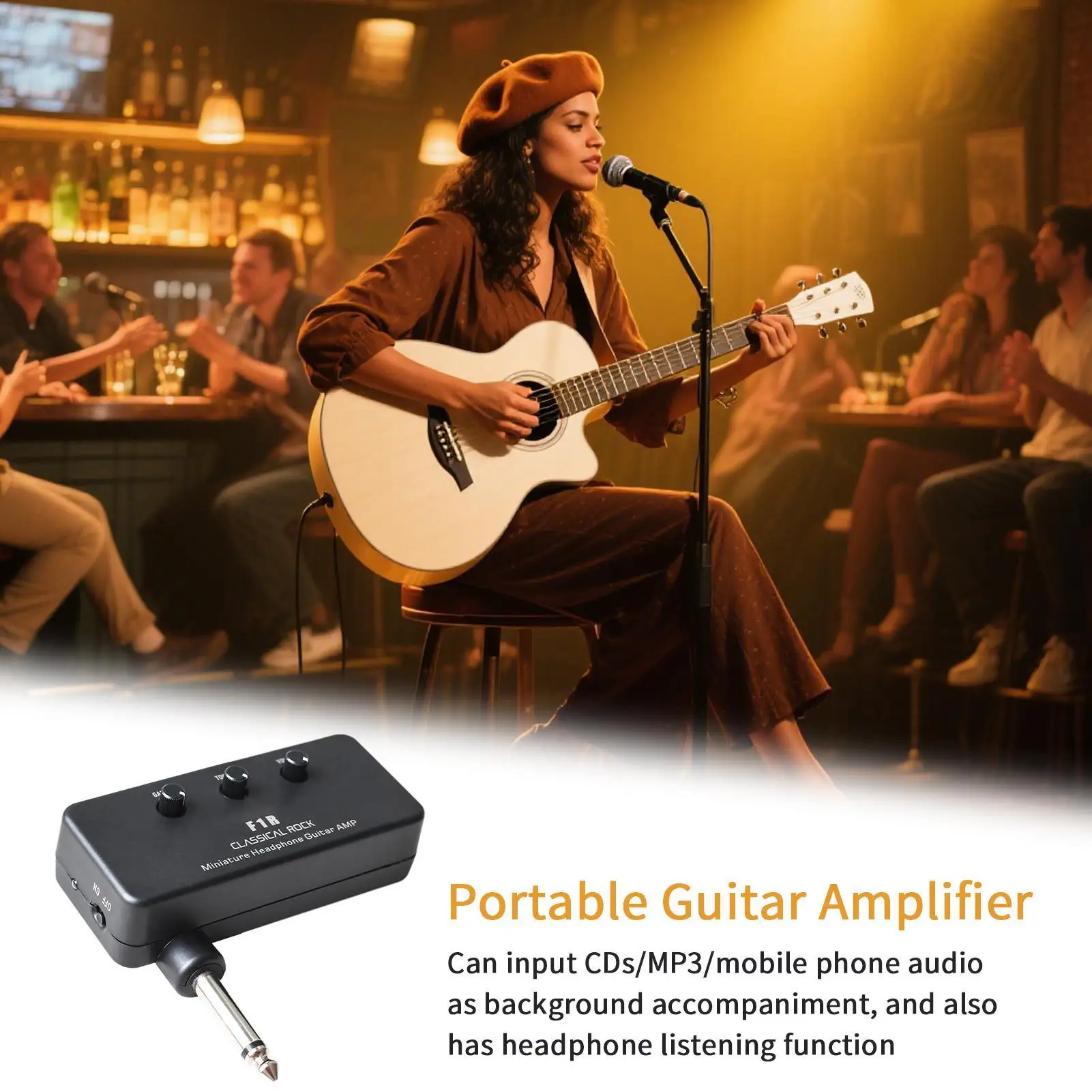 Small Guitar Amp Small Speaker Electronic Accessories Guitar Bass Amplifier For Travel For Music Lesson Home Performance