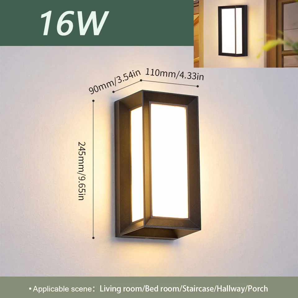 Other Led Outdoor Wand Licht Wasserdicht IP66 Motion Sensor Led Außen Beleuchtung Veranda Lichter Balkon Garten Lichter Außen Wand Lampe 5
