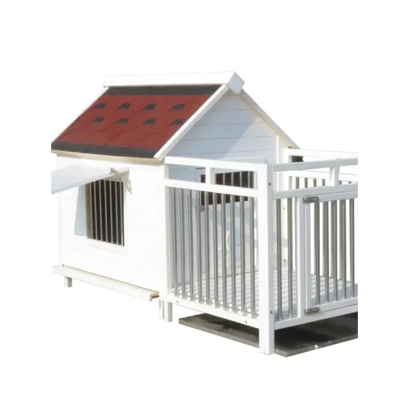 Solid wood preservative and rainproof outdoor large, medium and small kennel kennel dog house dog house