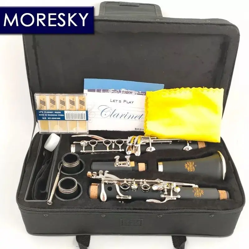 

MORESKY Bb Clarinet 17 Key Sib Klarnet /ABS Body Material Clarinette E1